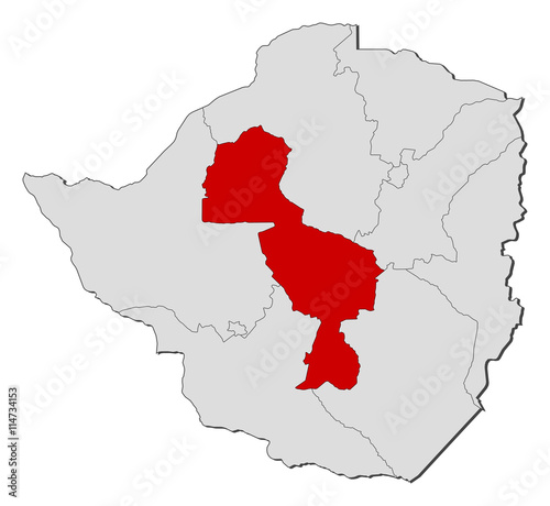 Map - Zimbabwe  Midlands
