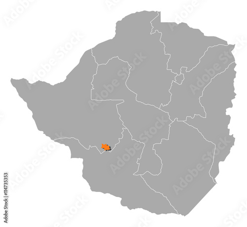 Map - Zimbabwe  Bulawayo