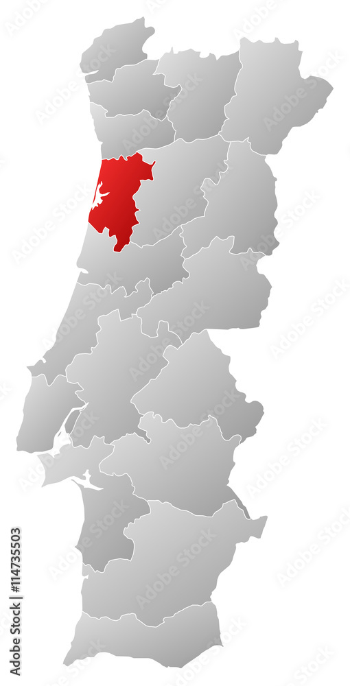 Obraz premium Map - Portugal, Aveiro