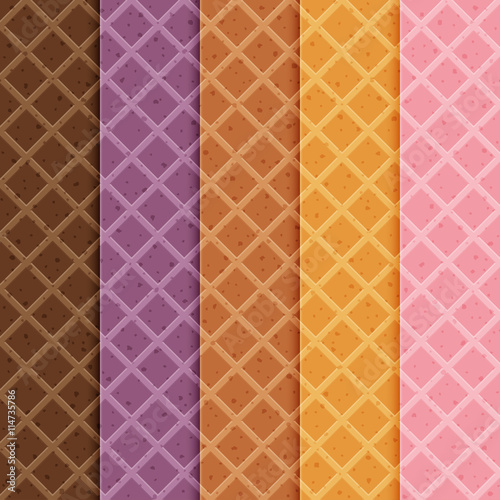 Wafer Pattern seamless waffle texture vector cone
