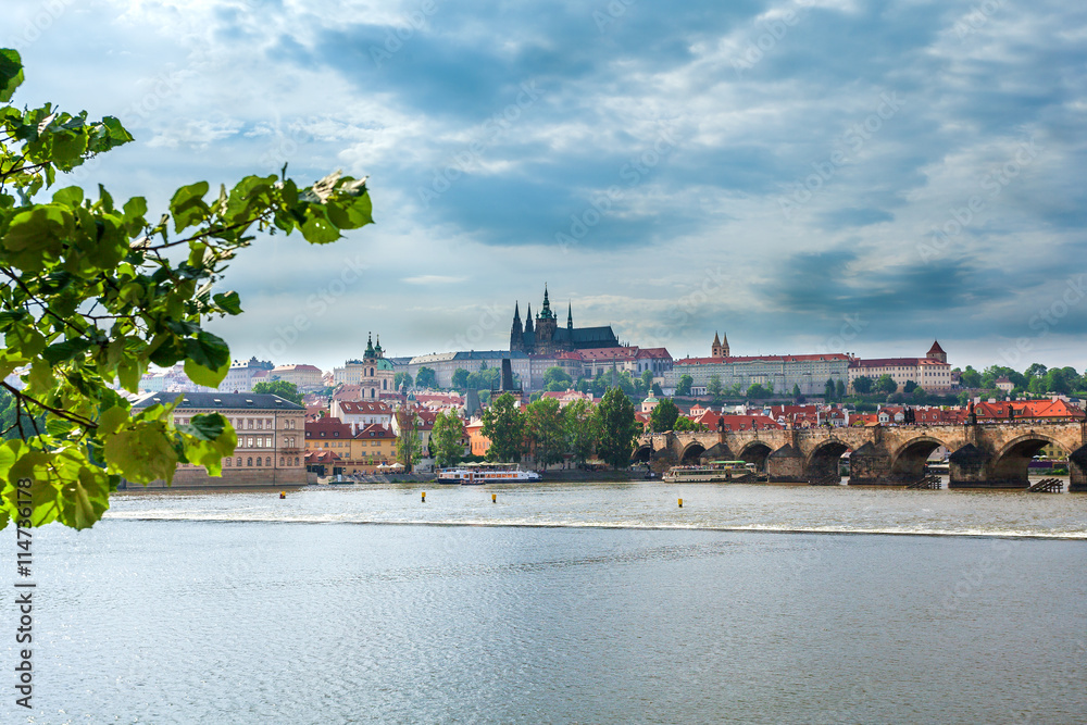 Panorama of Prague, Czech Republic.