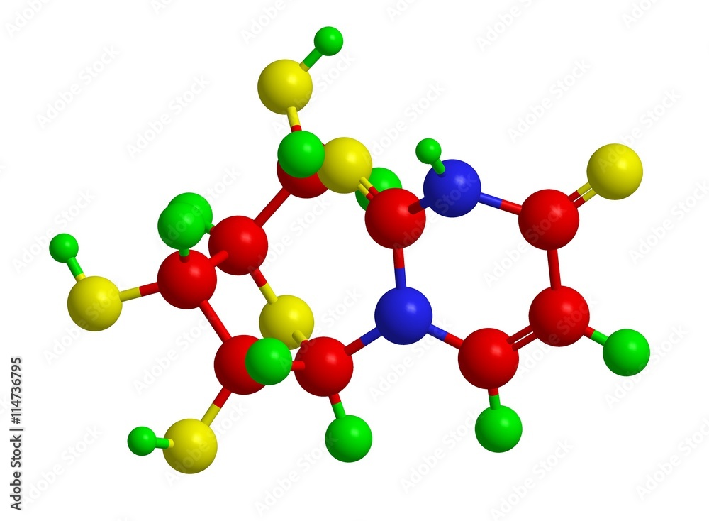 Obraz premium Molecular structure of uridine