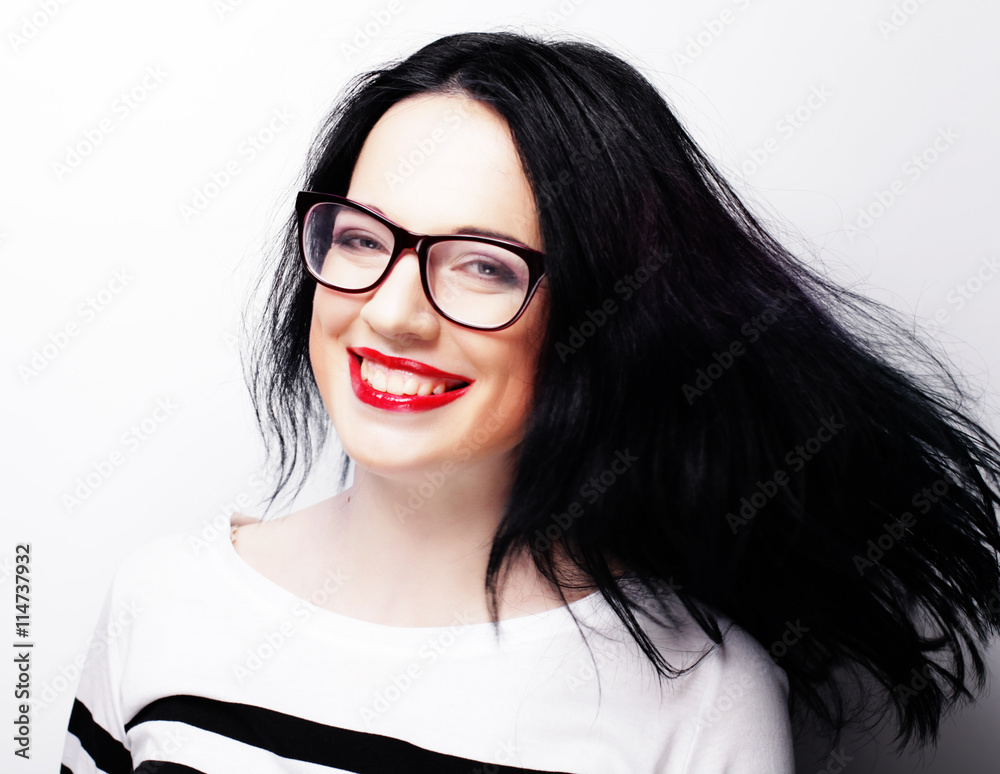 Fototapeta premium Young cute smiling brunette girl