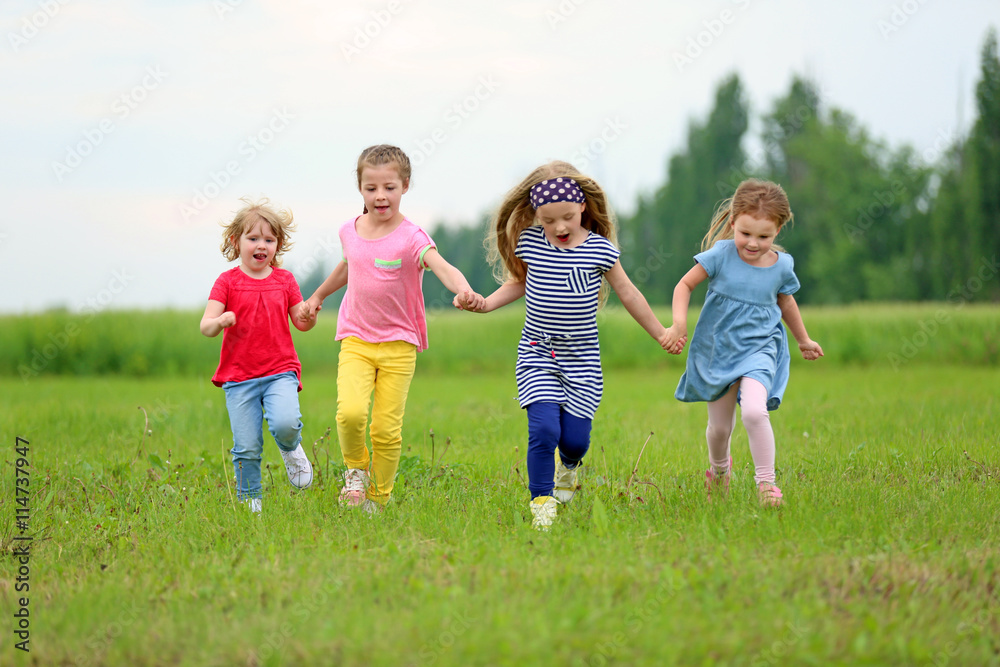 Children having fun outdoor