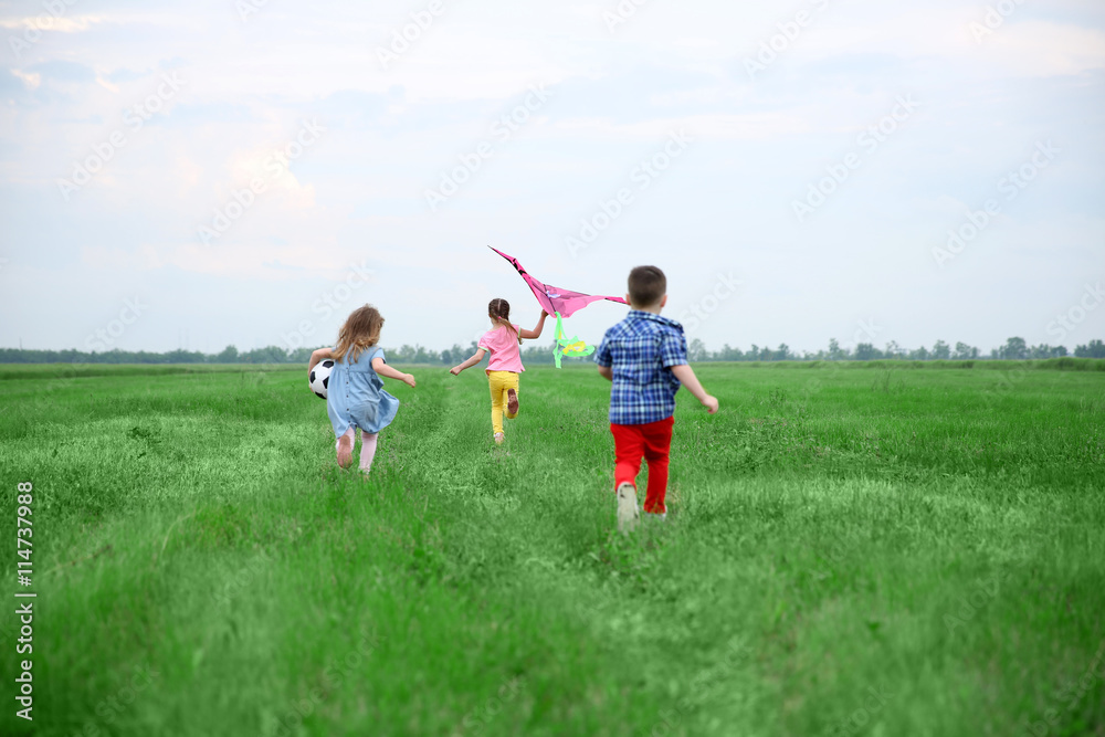 Children having fun outdoor