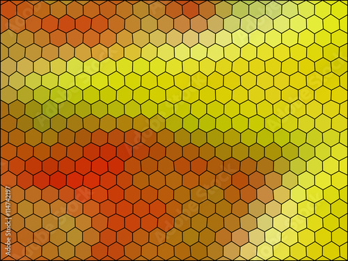 Gradient low poly hexagon style vector mosaic background
