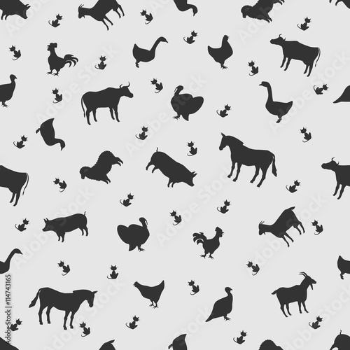 Vector illustration animal on the background seamless pattern