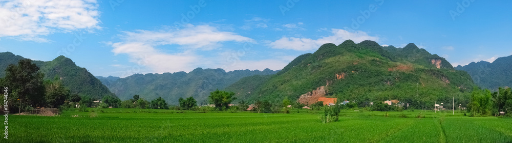 Beautiful panorama in Mai Chau Valley, Vietnam