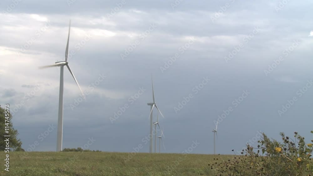 Wind turbines on a rural hilltop Wind turbines on a rural hilltop