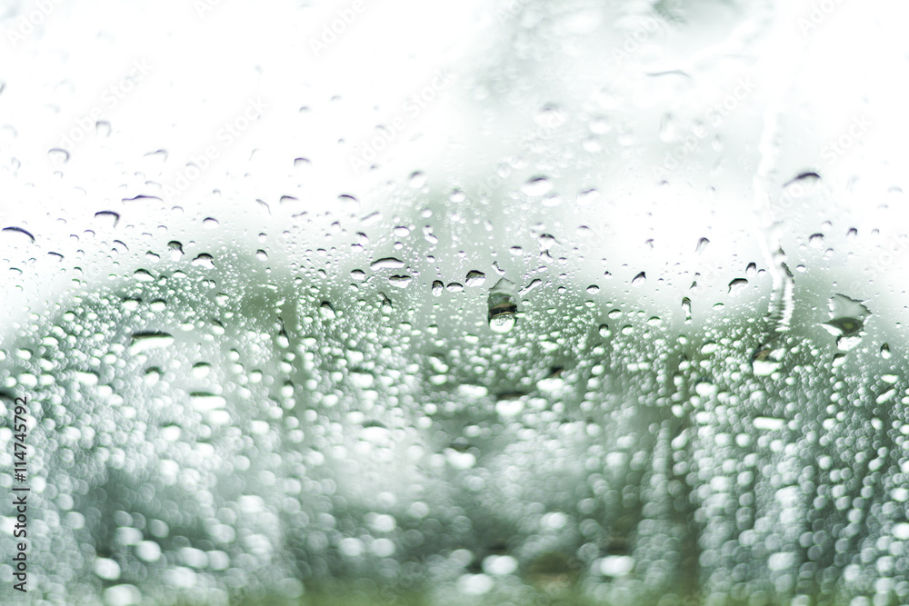 rain or water drops on a window glass