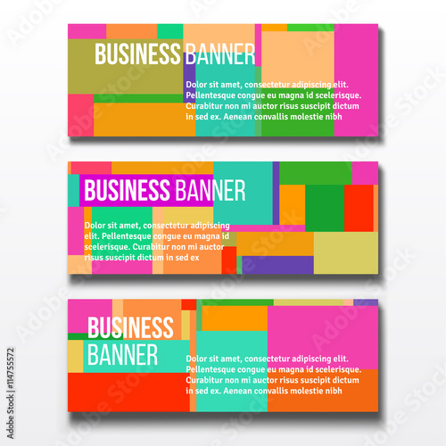 Set of three business banners