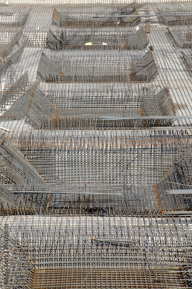 Fototapeta premium Urban construction buildings foundation