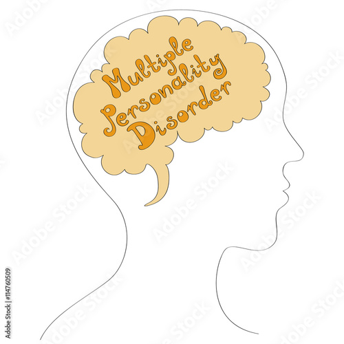 Multiple personality disorder vector background