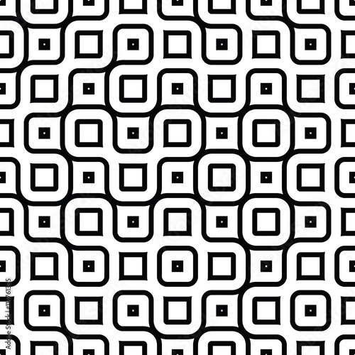 Vector seamless black and white pattern