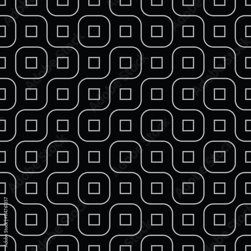 Vector seamless black and white pattern