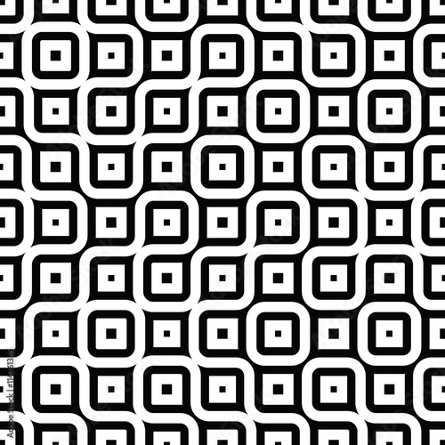 Vector seamless black and white pattern