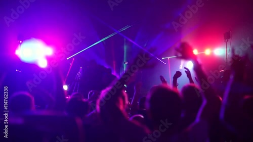 Crowd making party at a rock concert