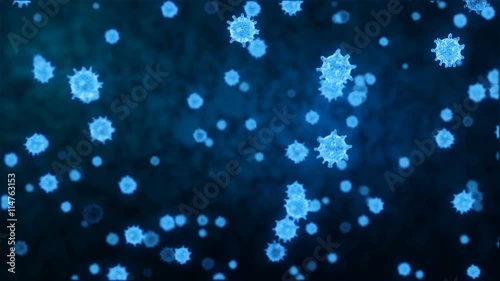 Blue germs loopable animated background 