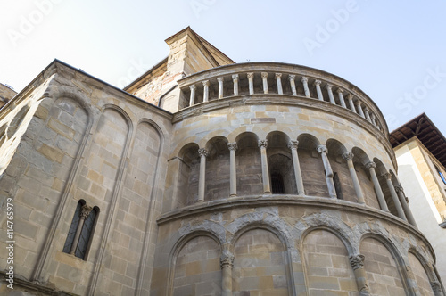 Exterior of the apse of Santa Maria della Pieve in Arezzo Italy