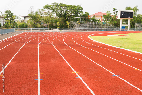 Running track for athletics background
