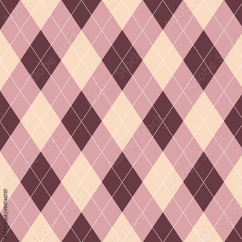 Seamless argyle pattern. Diamond shapes background.