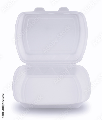 take away fast food packaging on white background