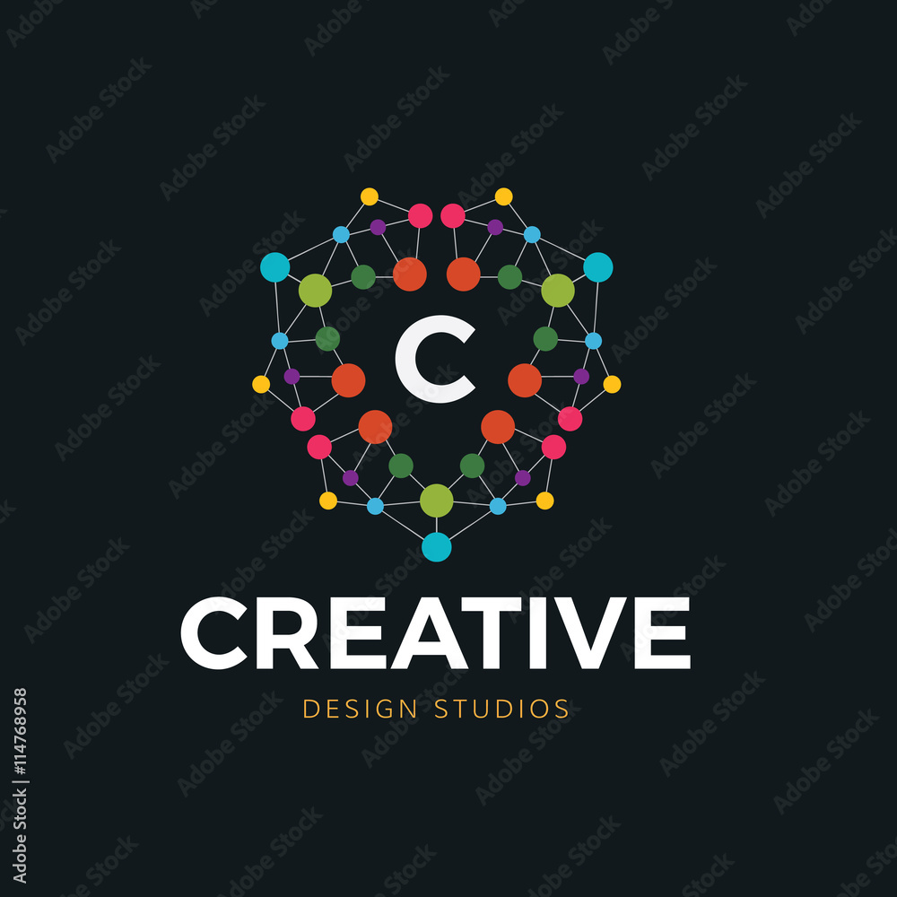 Creative People logo, education logo,People brand identity