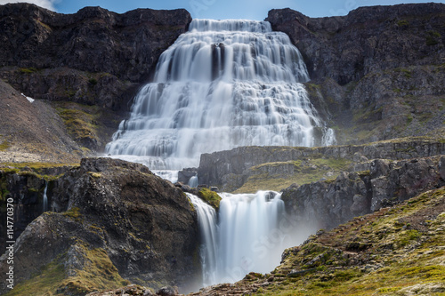 Dynjandi waterfall at the west fjords of Iceland