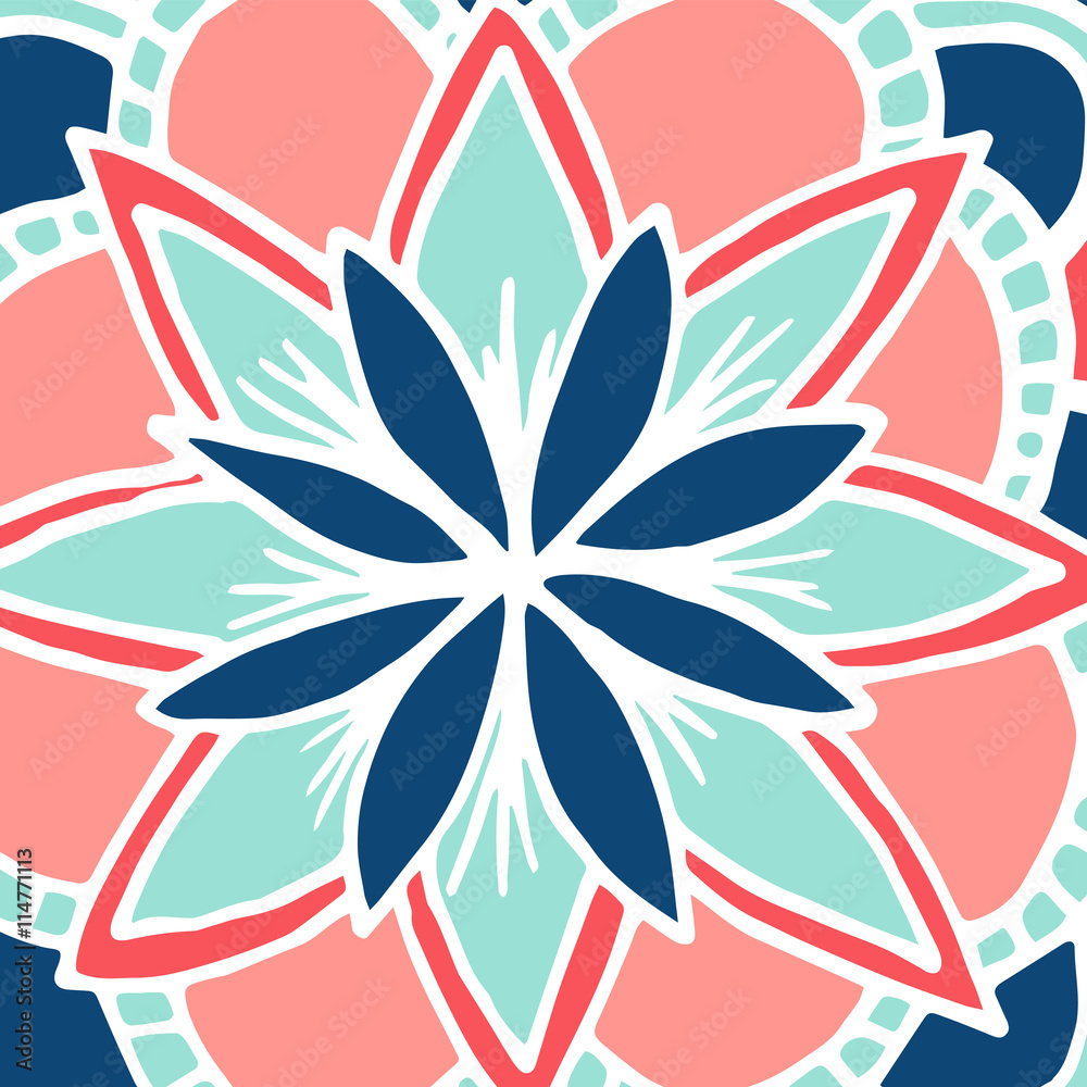 Flower mandala tile Flower mandala tile