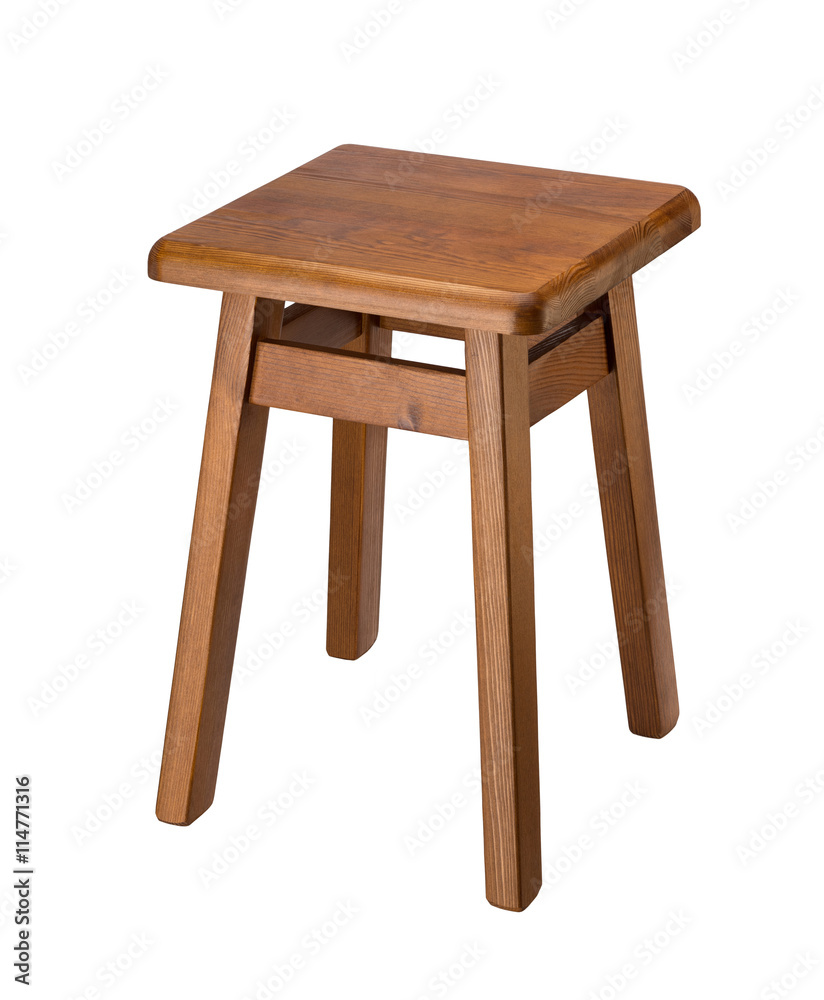 Isolated wooden stool Isolated wooden stool