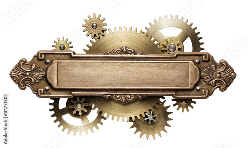 Steampunk clockwork mechanism photo