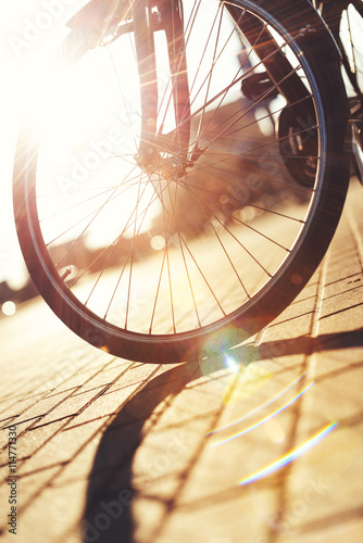Abstract sunny bike
