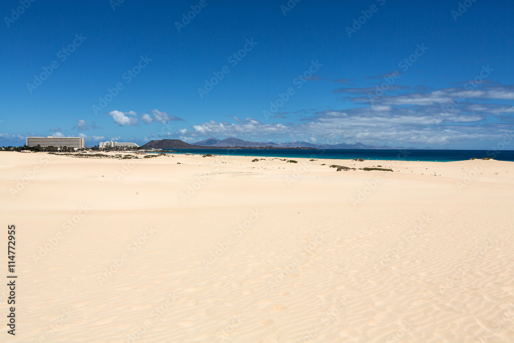 Corralejo Beach on Fuerteventura, Canary Islands. Spain
