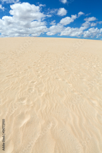 Sand patterns after wind on the Nature reserve, Park Natural, Corralejo, Fuerteventura, Canary Islands, Spain.