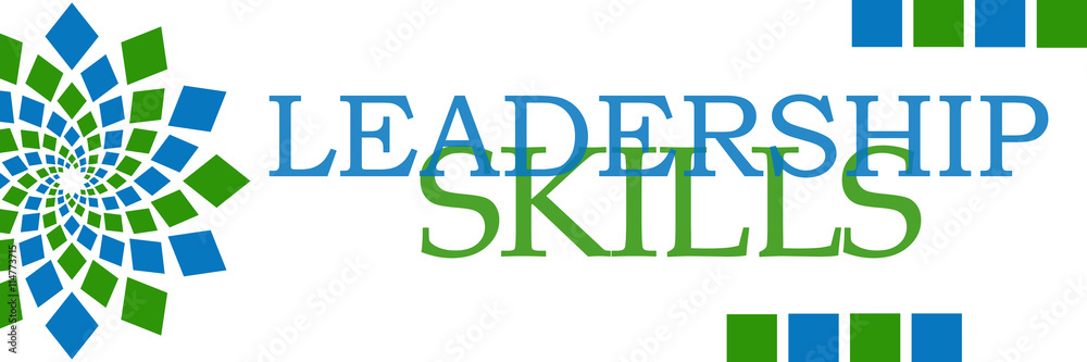 Leadership Skills Green Blue Squares Horizontal Leadership Skills Green Blue Squares Horizontal