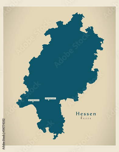 Modern Map - Hessen DE new design refreshed