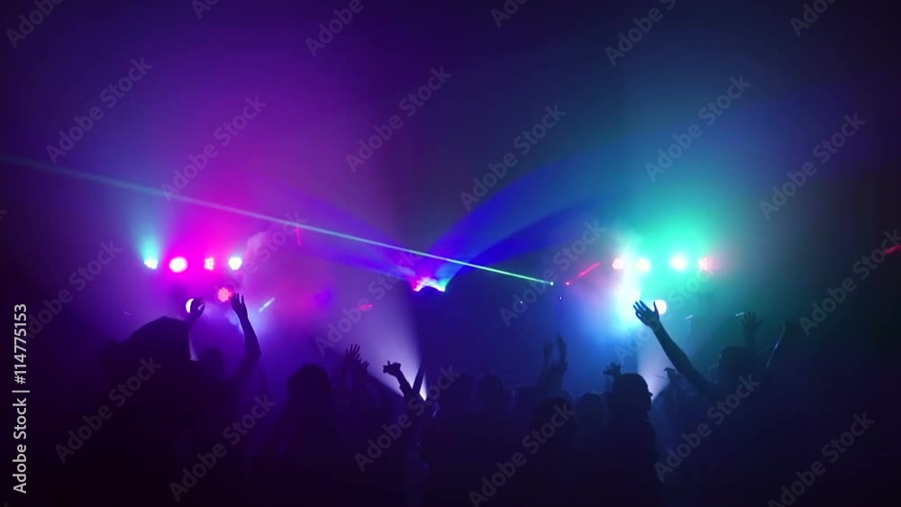 Young people dancing in night club. slow motion Young people dancing in night club. slow motion
