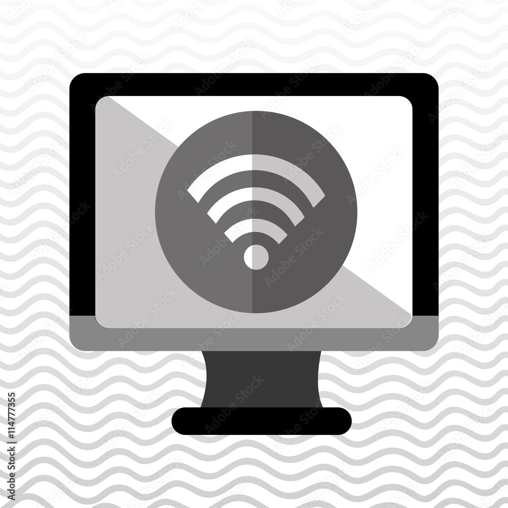 monitor pc with social marketing isolated icon design, vector illustration graphic monitor pc with social marketing isolated icon design, vector illustration graphic