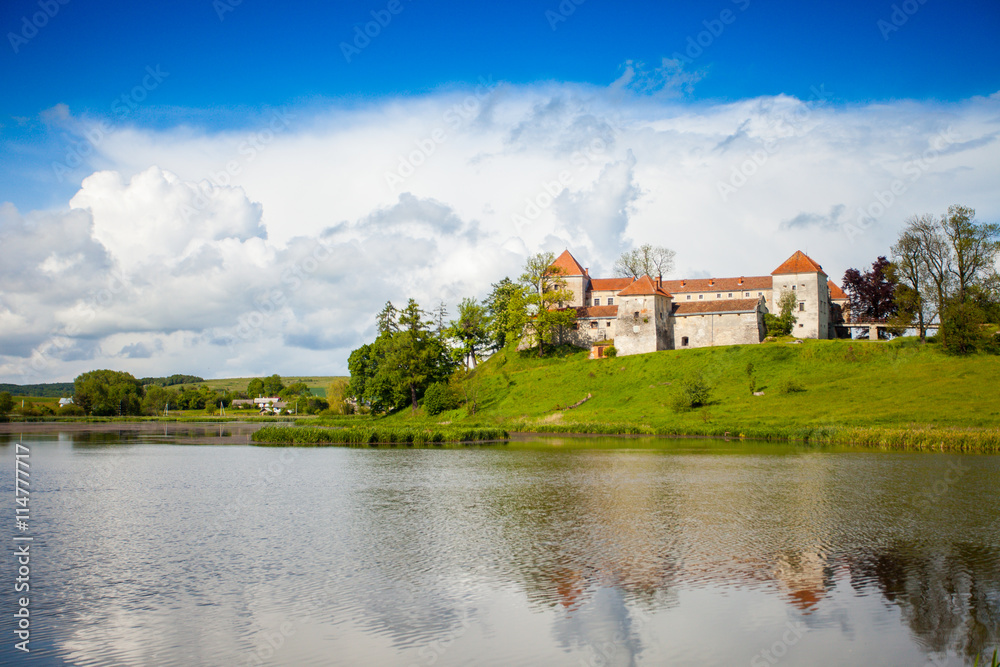 Fototapeta premium Old castle surrounded with summer nature