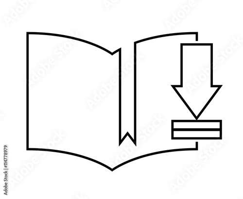 electronic book download isolated icon design