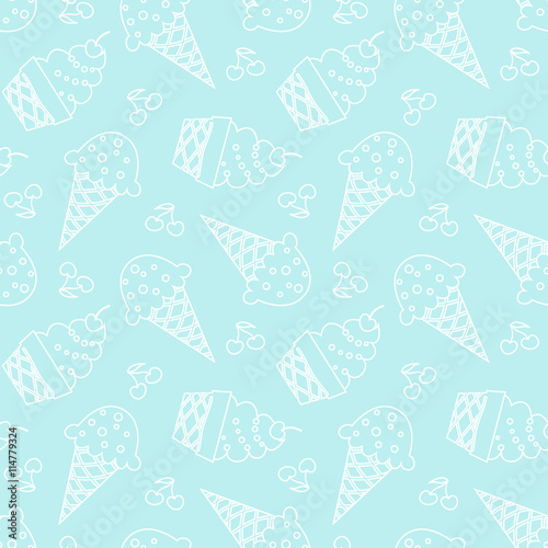 Ice cream seamless pattern