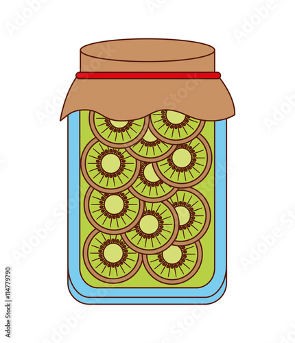 delicious passion fruit preserves isolated icon design