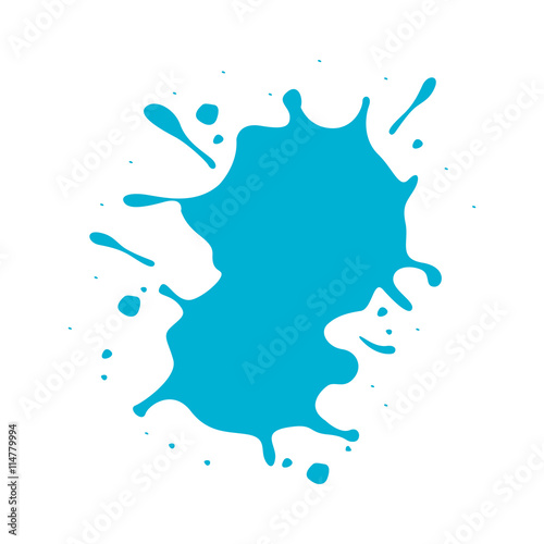 blue paint stain isolated icon design