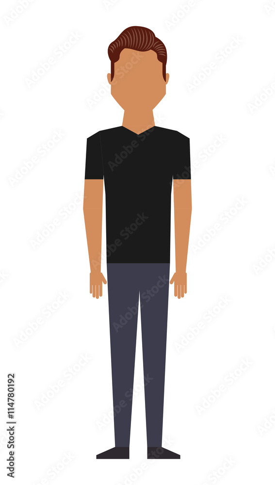 casual young man isolated icon design