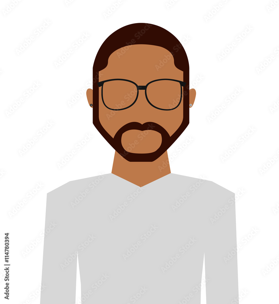 casual young man isolated icon design