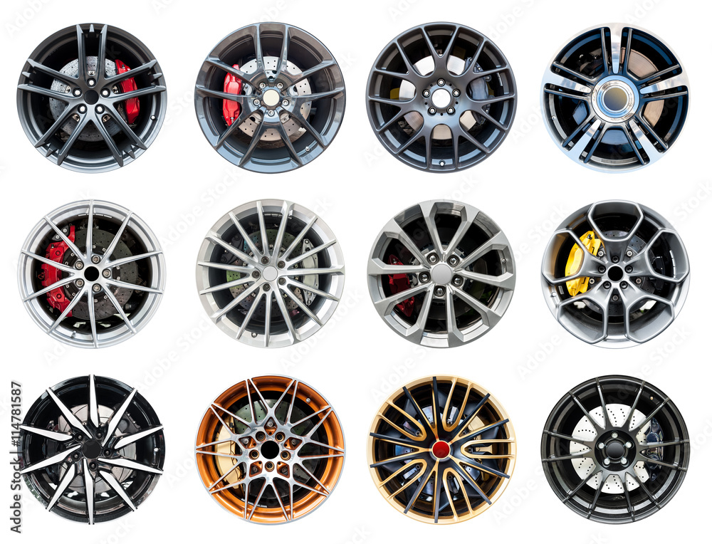 Collection of modern sport wheel