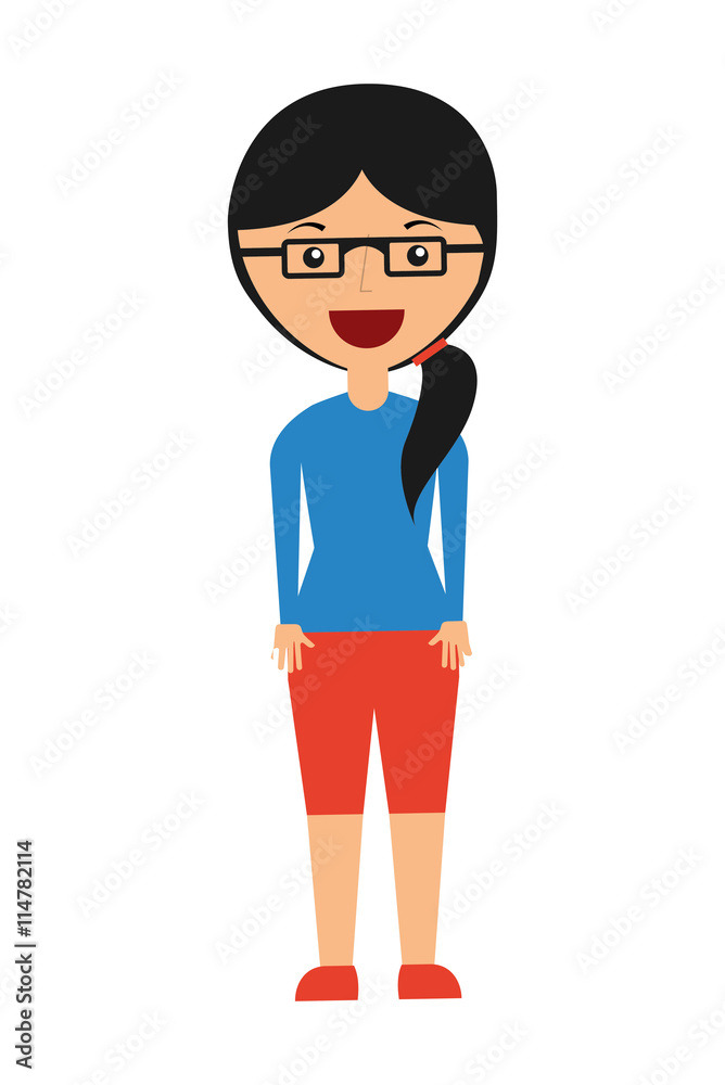 businesswoman avatar isolated icon design