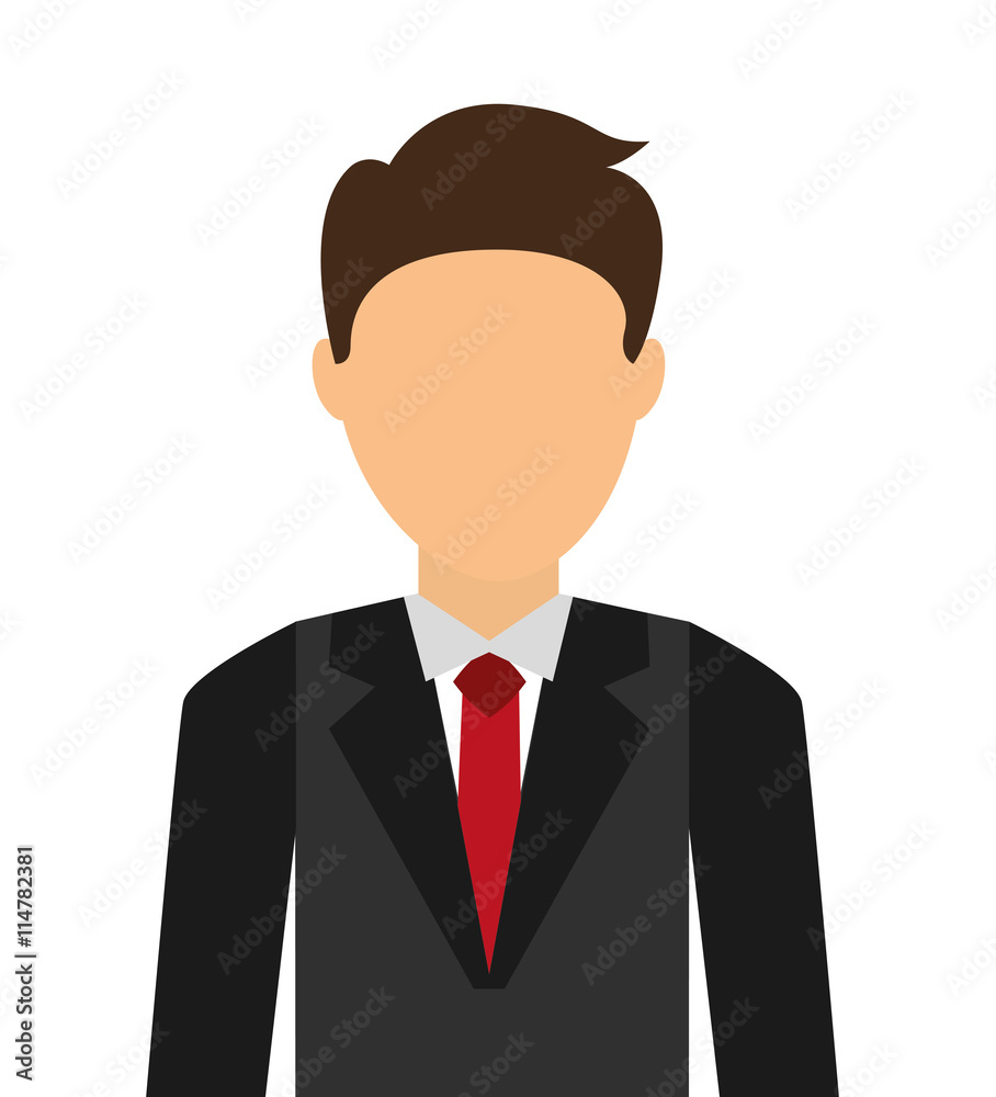 businessman avatar isolated icon design