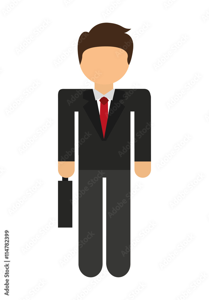 businessman avatar isolated icon design