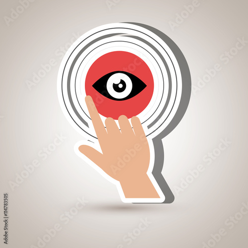 human hand selecting isolated icon design, vector illustration  graphic 